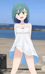 白ワンピおむつ少女