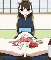 くぱぁ付き女体盛り