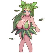 褐色ロリ爆乳葉っぱ娘ちゃん
