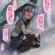 側溝の上の妖夢
