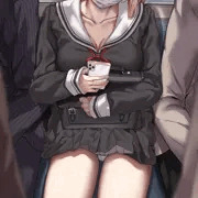 露出通学電車 朱璃愛ちゃん