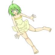 こけそうな女の子