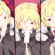ルーミアがアイスキャンディを食べさせてもらってるだけの壁紙