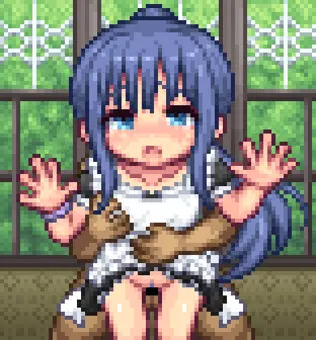 ポニテエプロンやちよさん立ちバック