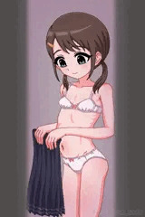 着替えを覗かれる胡桃ちゃん