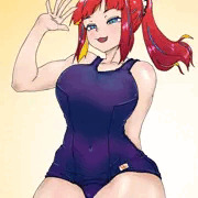 バーチャルネコチャンのマリーさん スクール水着