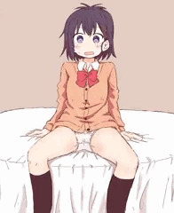 股を開いて