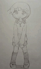 我慢する女の子
