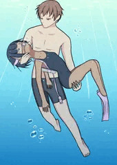 溺れた娘をお助け
