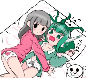 落書きはなちゃんとまきなちゃん