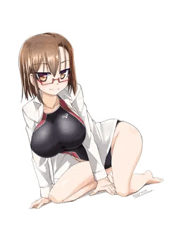 軽率メガネと競泳水着と例のセーター