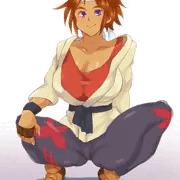 乳見せ蹲踞