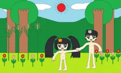 妹分と一緒に裸族