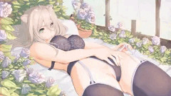 ライオンと🌸