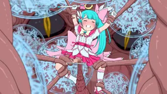 魔法少女VSイビルアイの群れ