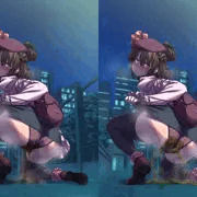 姫の隠れた趣味タペストリー：「大」「小」