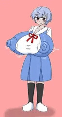 ふたなりチンポを隠すことができる綾波レイ(2枚目は興奮して出しちゃった時)