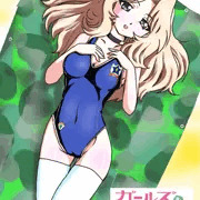 お題絵「競泳水着で誘ってるおケイさん」