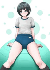 バランスボールとブルマガール