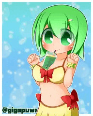 メロンクリームソーダチャレンジをするメルクルスさん