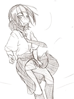 嫁に制服を着せて脱がす