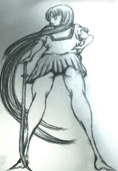 オリジナル女子高生剣士。