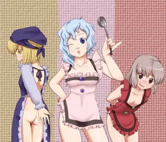 裸エプロン三姉妹
