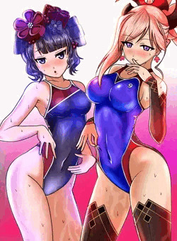 北斎＆武蔵　競泳水着