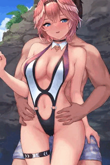 水着姿のli姉に我慢できず…
