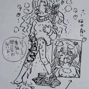 番組前に静める永峰ちゃん