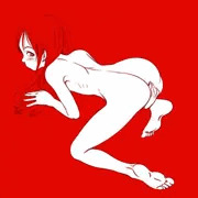 赤い尻。
