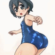 すく…スク水です…
