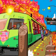 レザーホットパンツでさいわいの住む駅