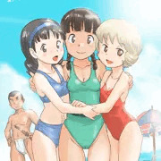 水着の三人娘