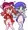 ふしぎ星のふたご姫のファインとレインとミルロとシフォンちゃん