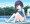 座り競泳水着ちゃん