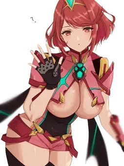おっぱい出ちゃってるホムラ