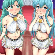 ヴァルターのモノを見るエイリークと女体化エフラム