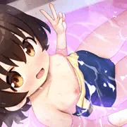 湯舟に浸かるみりあちゃん