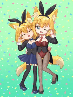 ほっぺハートバニー２ショット