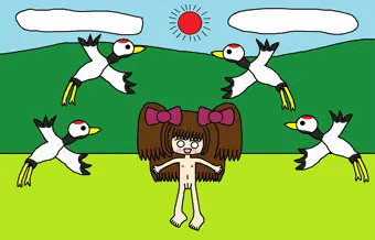 タンチョウヅルと一緒に