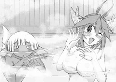 温泉で顔射？