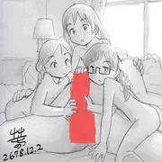 実物による保健体育の課外授業を受ける三人娘