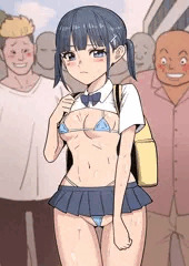 校則によりスーパークールビズになった女の子