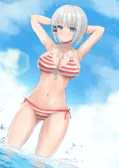 TENGAみたいな水着きやがって…！