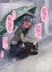 側溝の上の妖夢