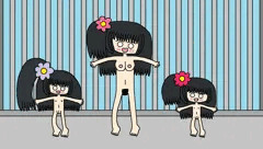 野生の親子が檻に