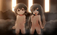露天風呂でロリっ娘くぱぁ♥