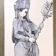 よるの落がき58 女僧侶、勇者をズリイカす