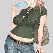 アイスを食べるあゆ姉